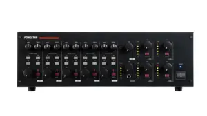 Amplificador de megafonía matricial y multicanal