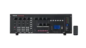 Amplificador de megafonía matricial y multicanal